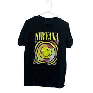Nirvana Black Band Tee size L